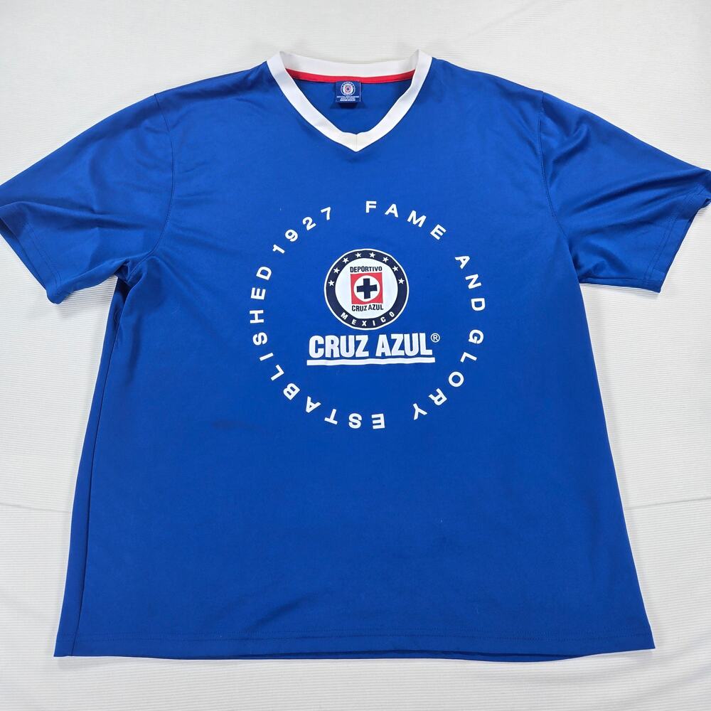 2011 Cruz Azul Blue Short Sleeve Fan Soccer Jersey Men's Size‎ XL